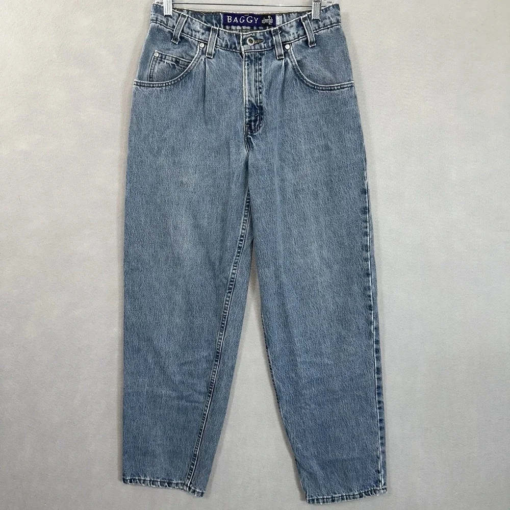 Vtg Levi's SilverTab Baggy Jeans Mens Fits 29x30 Blue Pleated Denim USA 90s Y2K